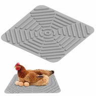 Detailed information about the product Silicone Chicken Coop Mats Nesting Box Liners Washable Reusable For Eggs Bedding Pads Color Grey