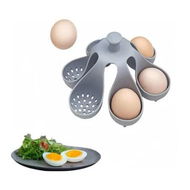 Detailed information about the product Silicone Egg Boiler Rack, Freestanding Egg Boiler, Egg Boiler, Egg Cooker, Holds 6 Eggs, Kitchen Silicone Egg Boiler Gadget, Gray
