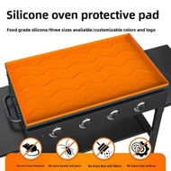 Detailed information about the product Silicone Grill Mat,Anti Sticky Full Cover Griddle Cover Silicone Cooking Mat Drip Pan Liners Griddle Mat for Outdoor Barbecue 28inch Orange