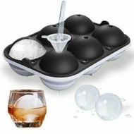 Detailed information about the product Silicone Ice Cube Trays Combo Ice Cube Tray Mold (6 Round Ice Ball Black)