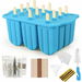 Silicone Popsicles Molds,Ice Pop Cream Mold Set Homemade Popsicle Maker For Kids with 50pcs Sticks(Blue). Available at Crazy Sales for $19.99