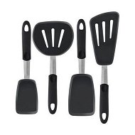 Detailed information about the product Silicone Spatula 4 Pack Spatula Set Heat Resistant Kitchen Utensils Set Black
