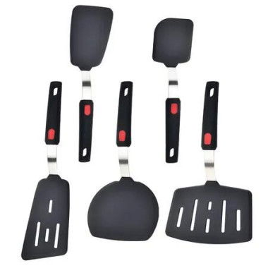 Silicone Spatula Turner Set of 5, 600 Degree Fahrenheit Heat Resistant Cooking Spatulas for Nonstick Cookware