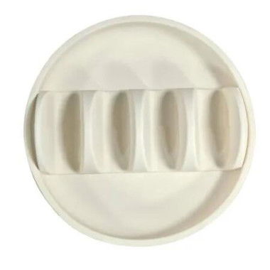 Silicone Taco Holder, Reusable Taco Plates with Dividers, Taco Rack Holders Stand for Hard Soft Taco Shell Holder, Beige