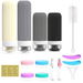 Silicone Travel Bottle Set For Toiletries, 60/90ml, with Storage Bag, Leak Proof Refillable Liquid Shampoo Conditioner Travel Toiletry Bottles. Available at Crazy Sales for $14.99