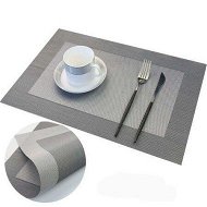 Detailed information about the product Silver 4 pack 30*45cm Placemats Easy to Clean Plastic Placemat Washable for Kitchen Table Heat - resist and Woven Vinyl Table Mats