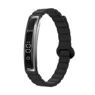 Detailed information about the product Silver Black Silicone Strap 1.43 Inch Smart Bracelet with HeartRate Sleep Monitoring Phone Reminder