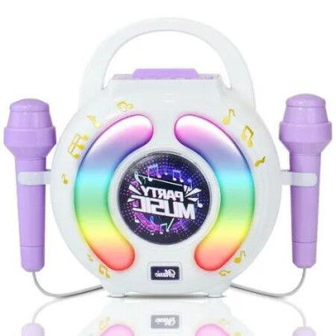 Sing and Shine: Kids Karaoke Machine with Dual Microphones for Unforgettable Birthday Parties Purple