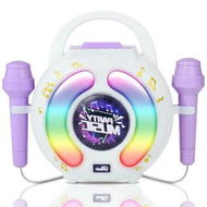 Detailed information about the product Sing and Shine: Kids Karaoke Machine with Dual Microphones for Unforgettable Birthday Parties Purple