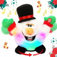 Detailed information about the product Singing Dancing Light up Christmas Interactive Toy Snowman Snowball Animated Plush Toy Gift for Kids