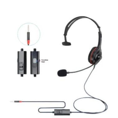 Single Ear for Laptop Cell Mobile Phone Noise Cancelling Headset Call Center Office Volume Control Headset Earphone Customer Service