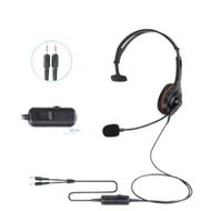 Detailed information about the product Single Ear for PC Noise Cancelling Headset Call Center Dual Audio Plugs Office Use Volume Control Headset Noise Cancelling Earphone Customer Service
