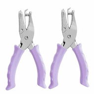 Detailed information about the product Single Hole Punch 6mm Paper Hole Puncher for Crafts,One Hole Puncher with Blue Soft Grip Handle,Handheld Circle Punch (Purple 2 Pack)