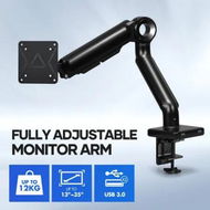 Detailed information about the product Single Monitor Arm Stand LCD TV Desk Mount VESA Riser Laptop Computer Display Screen Holder Adjustable Gas Spring 3.0 USB