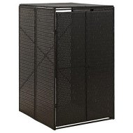 Detailed information about the product Single Wheelie Bin Shed Black 70x80x117 Cm Poly Rattan