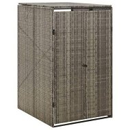 Detailed information about the product Single Wheelie Bin Shed Grey 70x80x117 Cm Poly Rattan