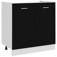 Detailed information about the product Sink Bottom Cabinet Black 80x46x81.5 cm Chipboard