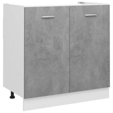 Sink Bottom Cabinet Concrete Grey 80x46x81.5 Cm Chipboard.