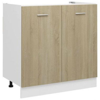 Sink Bottom Cabinet Sonoma Oak 80x46x81.5 Cm Chipboard.