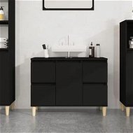 Detailed information about the product Sink Cabinet Black 80x33x60 cm Engineered Wood