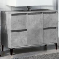 Detailed information about the product Sink Cabinet Concrete Grey 80x33x60 cm Engineered Wood