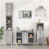 Detailed information about the product Sink Cabinet Grey Sonoma 80x33x60 Cm Engineered Wood