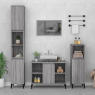 Detailed information about the product Sink Cabinet Grey Sonoma 80x33x60 cm Engineered Wood