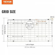 Detailed information about the product Sink Protector Grid 699x343 mm Stainless Steel Sink Grates Rear Drain Sink Grates with R5 Corner Radius Large Sink Bottom Grids Universal Bowl Rack