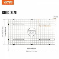 Detailed information about the product Sink Protector Grid 72.5x39.5 cm Stainless Steel Sink Grates Centered Drain Sink Grates with R20 Corner Radius Large Sink Bottom Grids Universal Bowl Rack