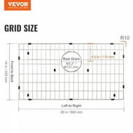 Detailed information about the product Sink Protector Grid For Kitchen Sink 26'x14' Stainless Steel Drain Rack