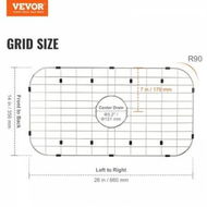 Detailed information about the product Sink Protector Grid For Kitchen Sink 26'x14' Stainless Steel Drain Rack