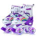 Skates Roller Kids Teens Adjustable 4 Light Up Wheels Size 33-37 Purple Fun Outdoor Activity Gift Exercise. Available at Crazy Sales for $65.29