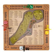 Detailed information about the product Skill Based Golf Dice Challenge Wooden Strategy Dice Toy Set Tabletop Putting Challenge Cubes Precision Rolling Game Kit