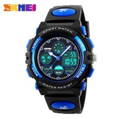 SKMEI 1163 Fashion Children Digital Watch Swimming Dual Display Kids Sport Watch - Blue