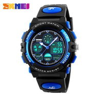 Detailed information about the product SKMEI 1163 Fashion Children Digital Watch Swimming Dual Display Kids Sport Watch - Blue