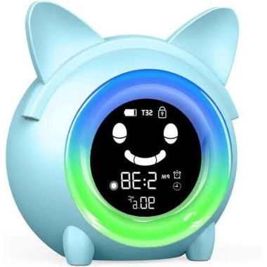 Sleep Trainer Time to Wake Alarm Clock with Wake Up Light, Sound Machine, Night Light, Thermometer, and NAP Timer