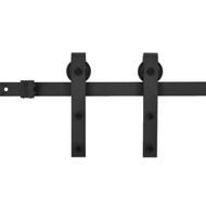 Detailed information about the product Sliding Door Hardware Kit 183 Cm Steel Black