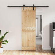 Detailed information about the product Sliding Door with Hardware Set 70x210 cm Solid Wood Pine