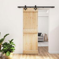 Detailed information about the product Sliding Door with Hardware Set 70x210 cm Solid Wood Pine