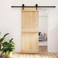 Detailed information about the product Sliding Door with Hardware Set 80x210 cm Solid Wood Pine