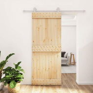 Detailed information about the product Sliding Door with Hardware Set 85x210 cm Solid Wood Pine