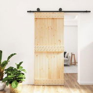 Detailed information about the product Sliding Door with Hardware Set 85x210 cm Solid Wood Pine