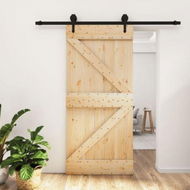 Detailed information about the product Sliding Door with Hardware Set 95x210 cm Solid Wood Pine