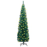 Detailed information about the product Slim Artificial Pre-lit Christmas Tree with Stand Green 240 cm PVC