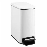 Detailed information about the product Slim Bathroom Trash Can with Lid Soft Close,6 L/1.6 Gallon Stainless Steel Garbage Can with Removable Inner Bucket,Step Pedal,Small Trash Cans for Bedroom,Office,Kitchen (White)