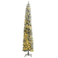 Detailed information about the product Slim Christmas Tree 300 LEDs & Ball Set & Flocked Snow 270 cm