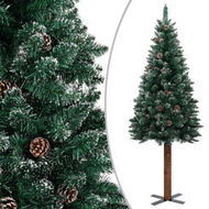 Detailed information about the product Slim Christmas Tree With Real Wood And White Snow Green 180 Cm