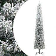 Detailed information about the product Slim Christmas Tree with Stand and Flocked Snow 270 cm PVC