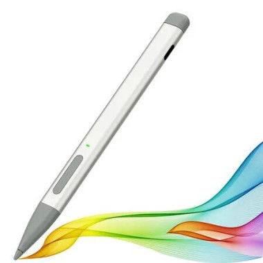 Slim Pen 2 for Microsoft Surface with 4096 Pressure, Eraser and Right Click, Palm Rejection, Graphite Nib, for Surface Pro 11, 10, 9, 8, 7, 6, 5, Silver