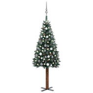 Detailed information about the product Slim Pre-lit Christmas Tree with Ball Set Green 150 cm